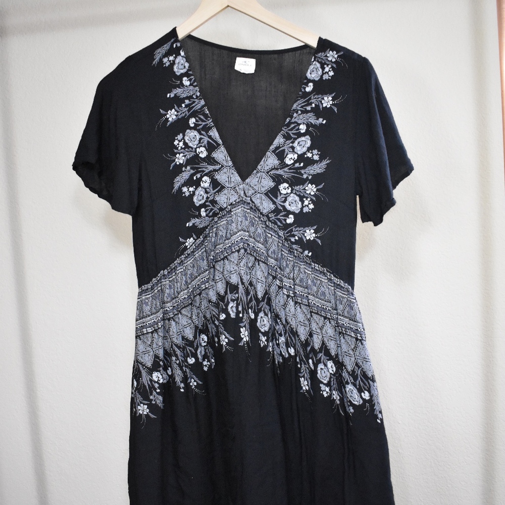 O'neill Black Printed Dress